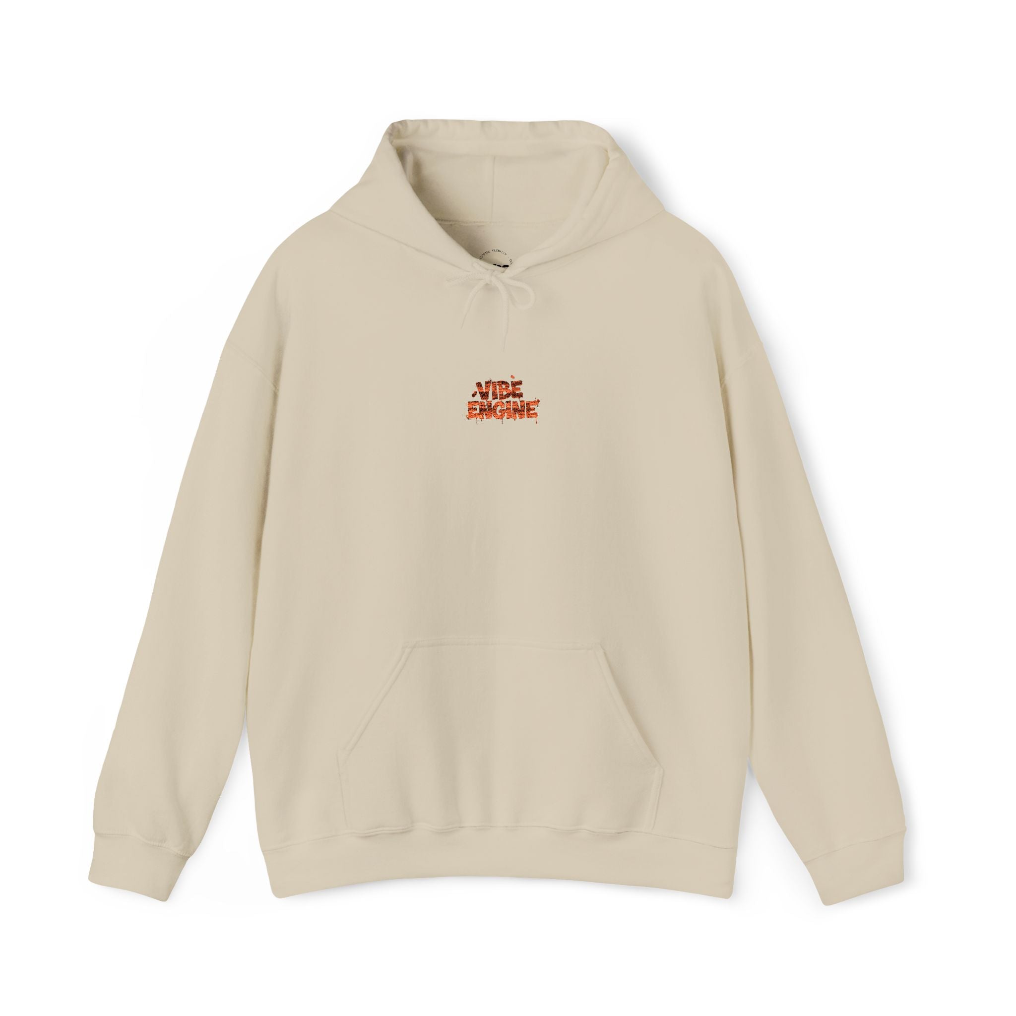 Hoodie — Engine's Minimalist White Graphic Pullover