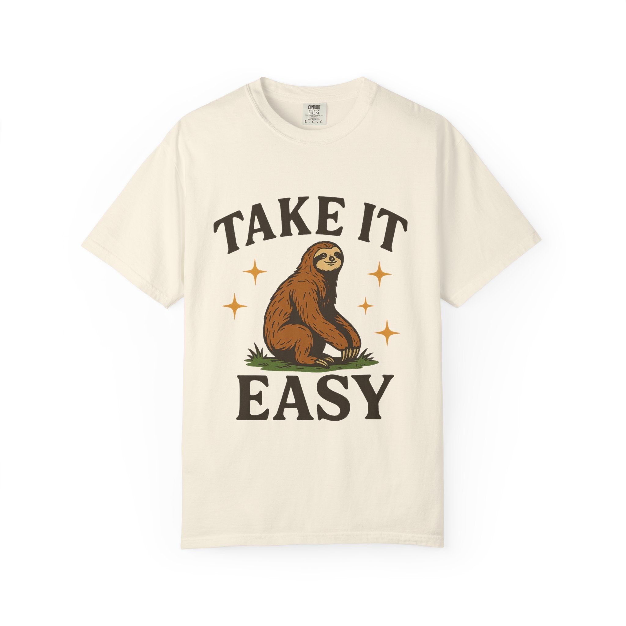 Take It Easy Sloth T-Shirt — Relaxed Vintage Graphic Tee