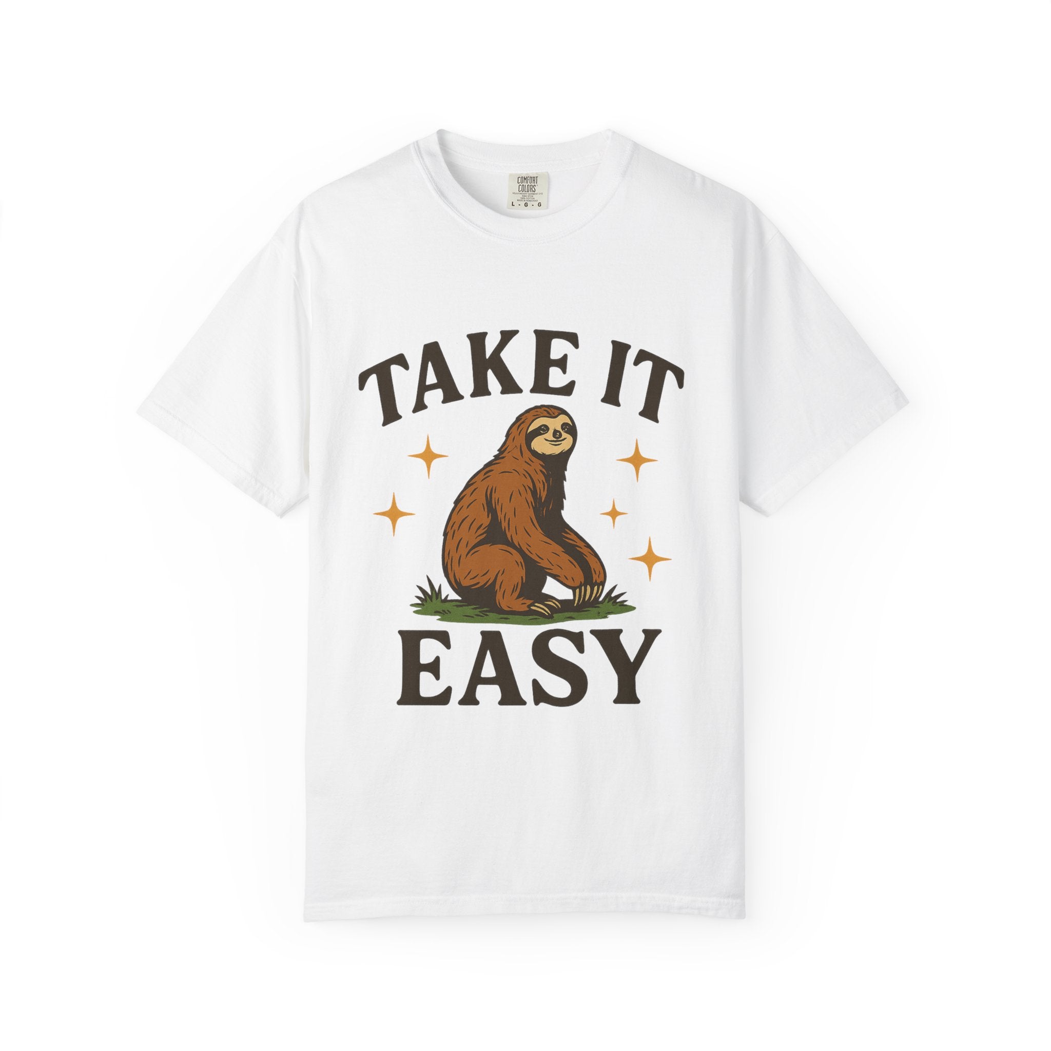 Take It Easy Sloth T-Shirt — Relaxed Vintage Graphic Tee